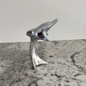 Silver Dolphin Sculpture